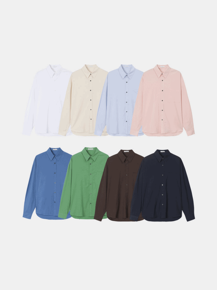 All 린넨라이크 포켓 셔츠 (8colors)